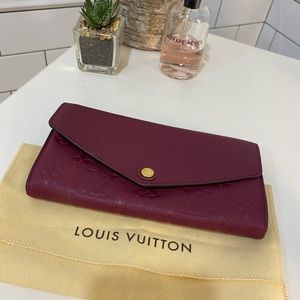 COPY - Louis Vuitton Empreinte Sarah Wallet Aurore Burgundy